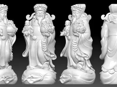god of Wealth  3D print model