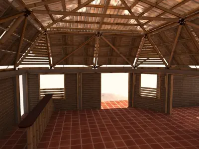 BAMBOO GRILL RESTAURANT BAKED 3D model