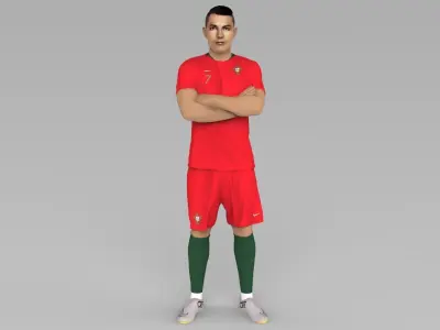 Cristiano Ronaldo Portugal ready for full color 3D printing 3D print model
