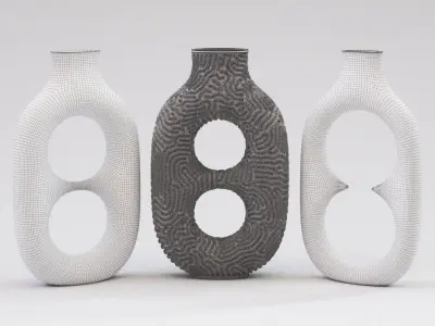 Incircle Vases Set 3D model