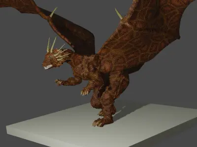 Cartoon Dragon 3D model buy