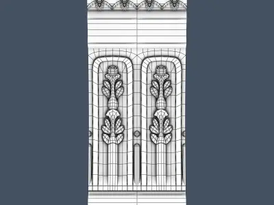 Decorative Crown Molding 3D model 2