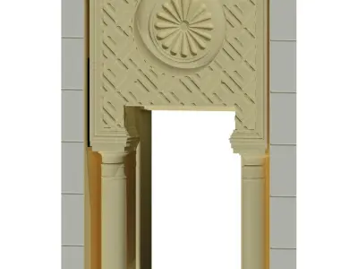 Islamic style entry with cutlist 3D model
