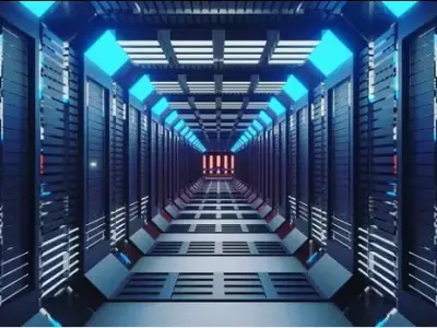 Room I server in data center Free 3D model