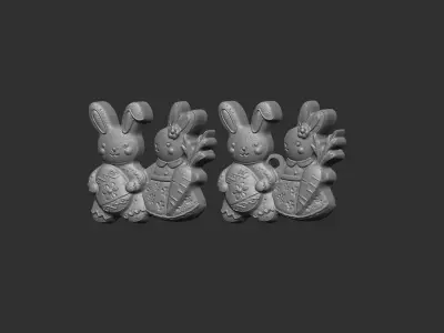 Easter cookie decor  3D print model