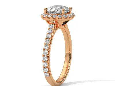 solitaire ring with detail images and 360 render videos 34 3D print model