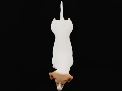 Jack Russell Terrier Dog Low-poly 3D model