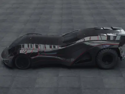Batmobile batman car 3D model