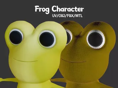 Frog  3D model  character 3D model