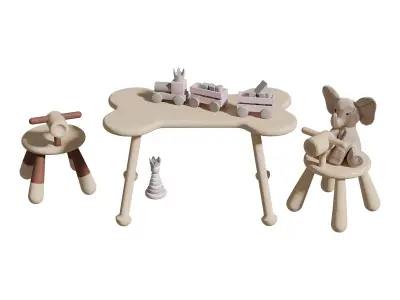 Wangwang Puppy Toddler Stool 3D model