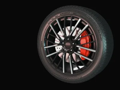 Aston Martin DBX707 Car Rim Tire 3D model