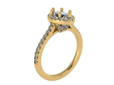 Marquise Halo Ring 4017 3D print model