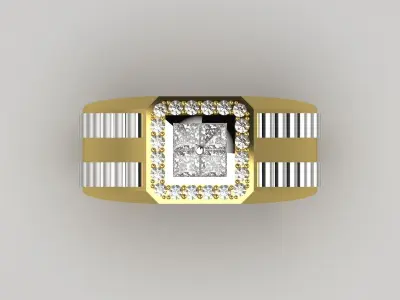 Luxury man Rolex design diamond ring model ror0024 3D print model