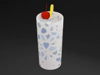 Cherry Lemon Cocktail Low-poly 3D model