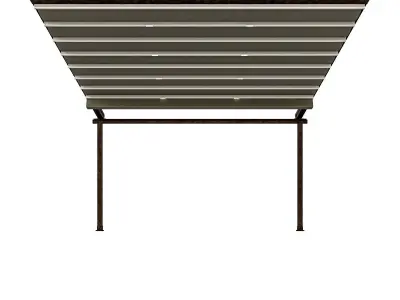 Motorized Pergola 5 rust 2 3D model