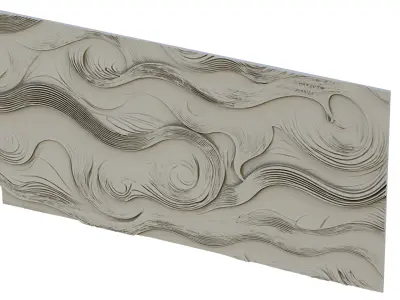 decor set wall panel wall relief mural CNC 33 3D model