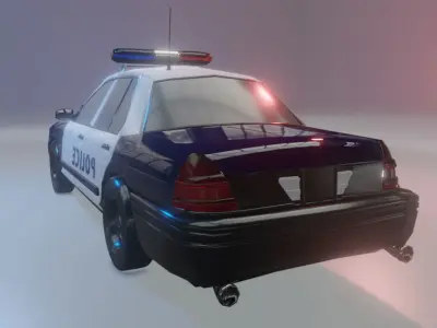 lowpoly 3d police car Low-poly 3D model