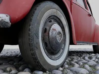 VW KAEFER BEETLE 1300 MODEL 1963 Low-poly 3D model