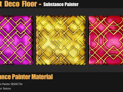 15 Art Deco Floor  In Substance Painter Texture