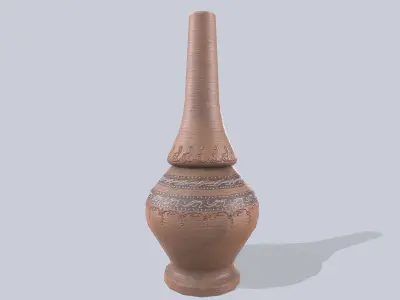 Clay pot Low-poly 3D model