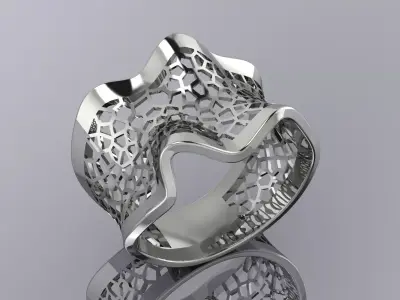 Jewelry Elegant Ring Gold  JK-87 3D print model