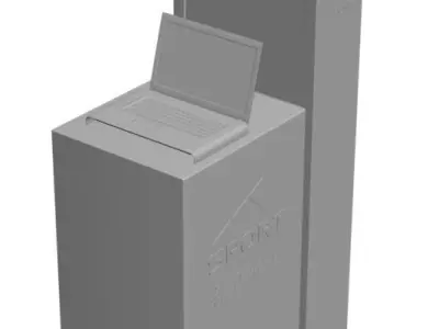 Designed cosmetic sale stand 3D model