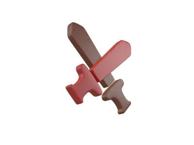 War Symbol v1 002 Low-poly 3D model