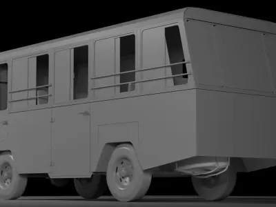 Mahindra FJ 470 Mini Bus Free 3D model