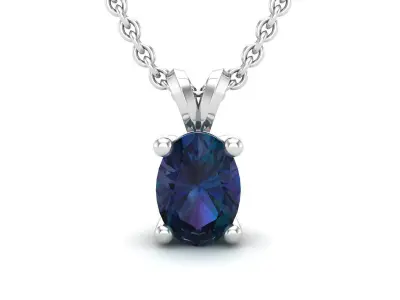 AV 536 Ovel Solitaire Pendant Necklace 3D print model