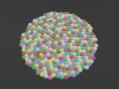 Kids rug Free 3D model