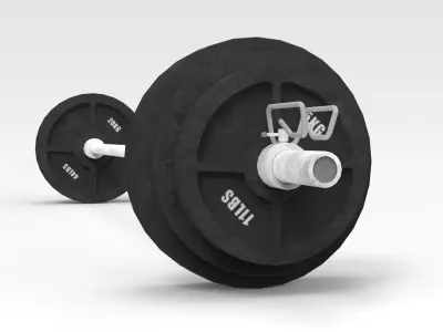 Barbell Low-poly 3D model