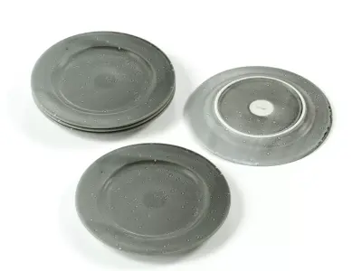 POLYPASTA - Bitz dessert plate grey 3D model