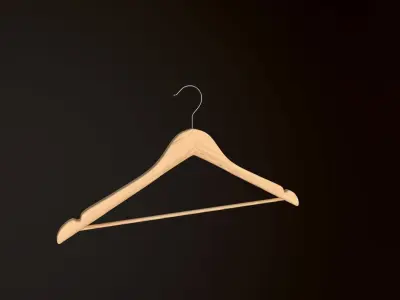 Clothes hanger Low-poly 3D model