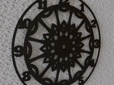 shape 4 wall clock 3D print model