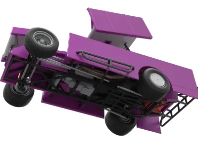 Northeast Outlaw Dirt Modified stock car V2 Scale 1 to 25 3D print model