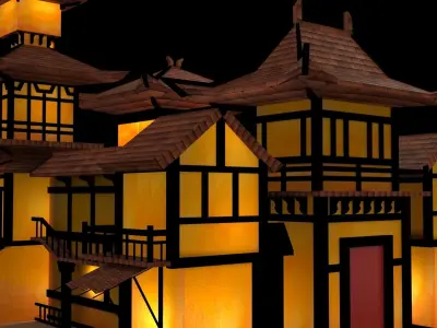 Chinese ancient house 3D model 22