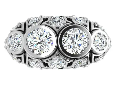 Bezel Setting Diamond Ring 4530 3D print model