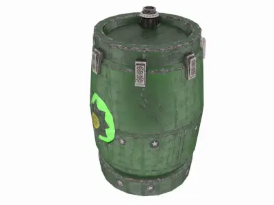 Mysterious Barrel Low-poly 3D model