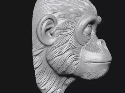 Chimpanzees 3D print model