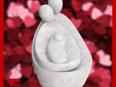 Love Sculpture Home Decoration Valentines Day Gift Couple Art 3D print model