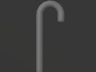 Stick candy red-green-white Low-poly 3D model