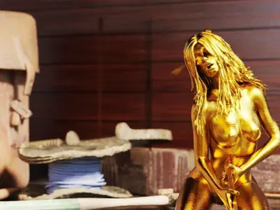 Impaled girl 3D print model