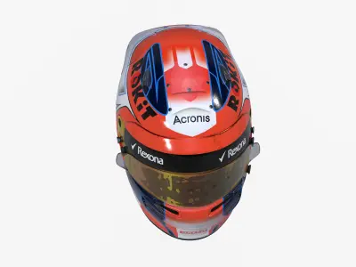 Kubica helmet 2019 Low-poly 3D model