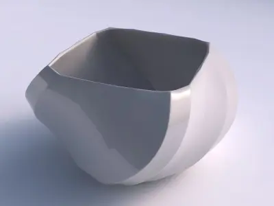 Bowl helix with bands uniform vertical 3D print model