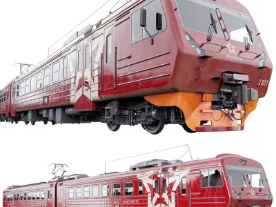 Passenger Train ED4M- EXPRESS 3D model