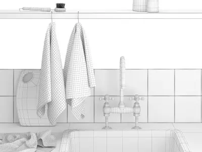 Decoration Set - Kitchen 03 3D model