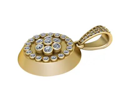 DIAMOND MOISSANITE PENDANT 3D PRINTABLE MODEL  3D print model