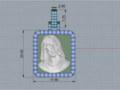 pendant jesus 3D print model