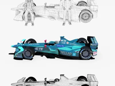 MSAD Andretti 2017 2018 Low-poly 3D model