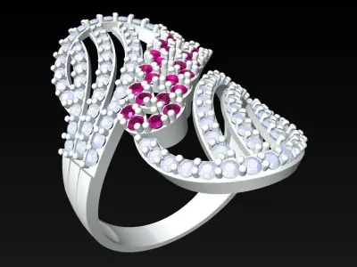 Diamond Ring - Womens Rings - N2177 3D print model